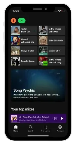 spotify interface