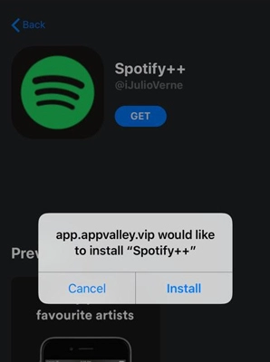 install spotify++ ios