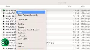find spotify installer in the zip file