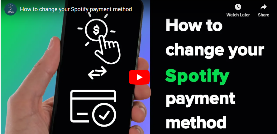 How to change payment method on Spotify