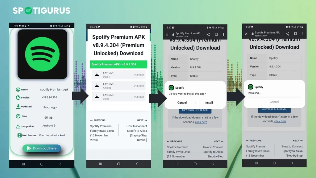 how to download spotify premium apk step 1