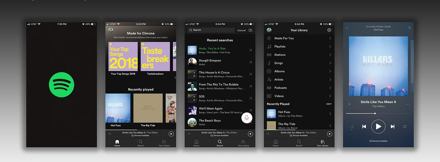 spotify premium interface