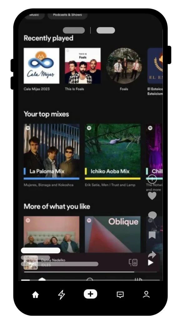 interface spotify++ fior ios