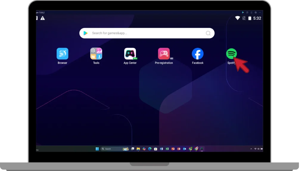 install spotify file using emulator
