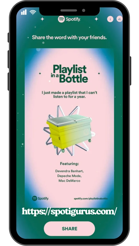 Playlist in a Bottle